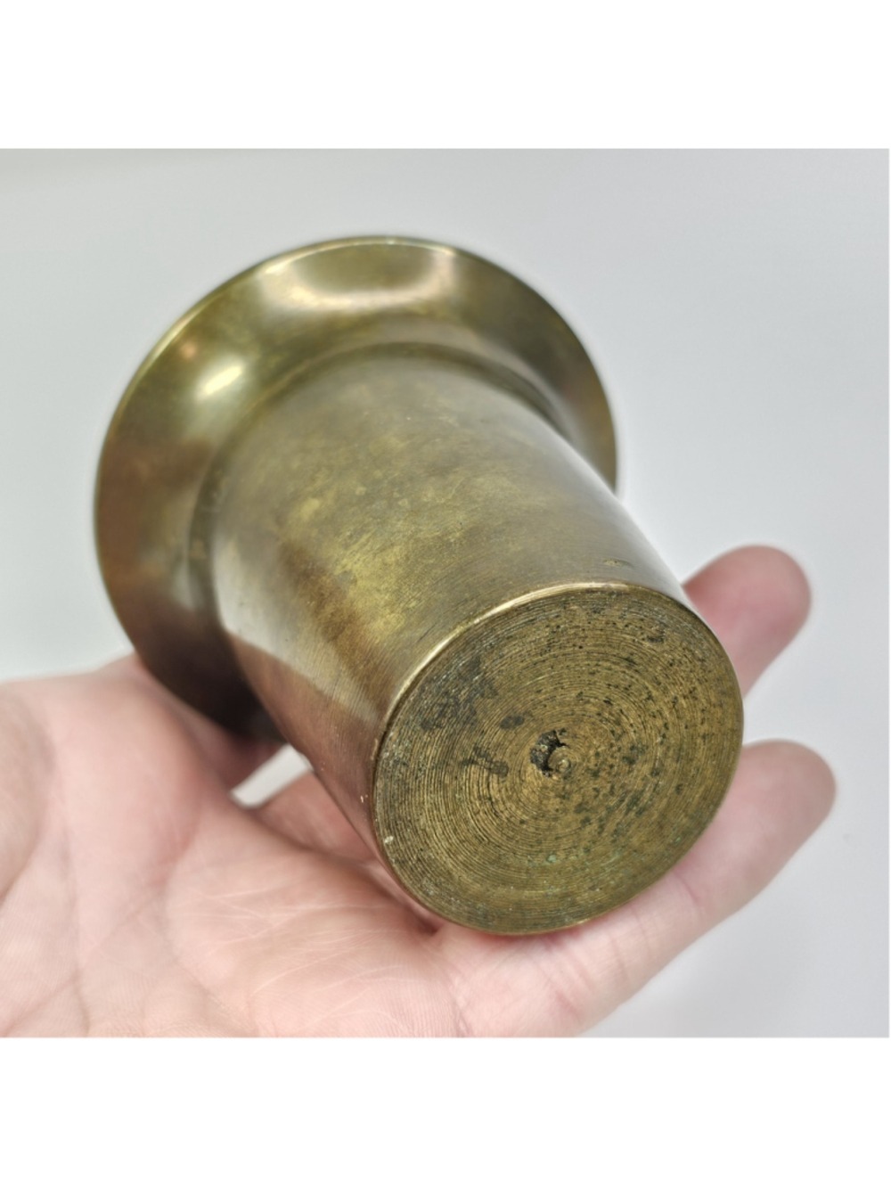 Antique Brass Pestal Mortar Apothecary Brass Decor - Picture 6 of 15